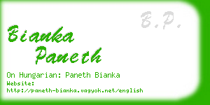 bianka paneth business card
